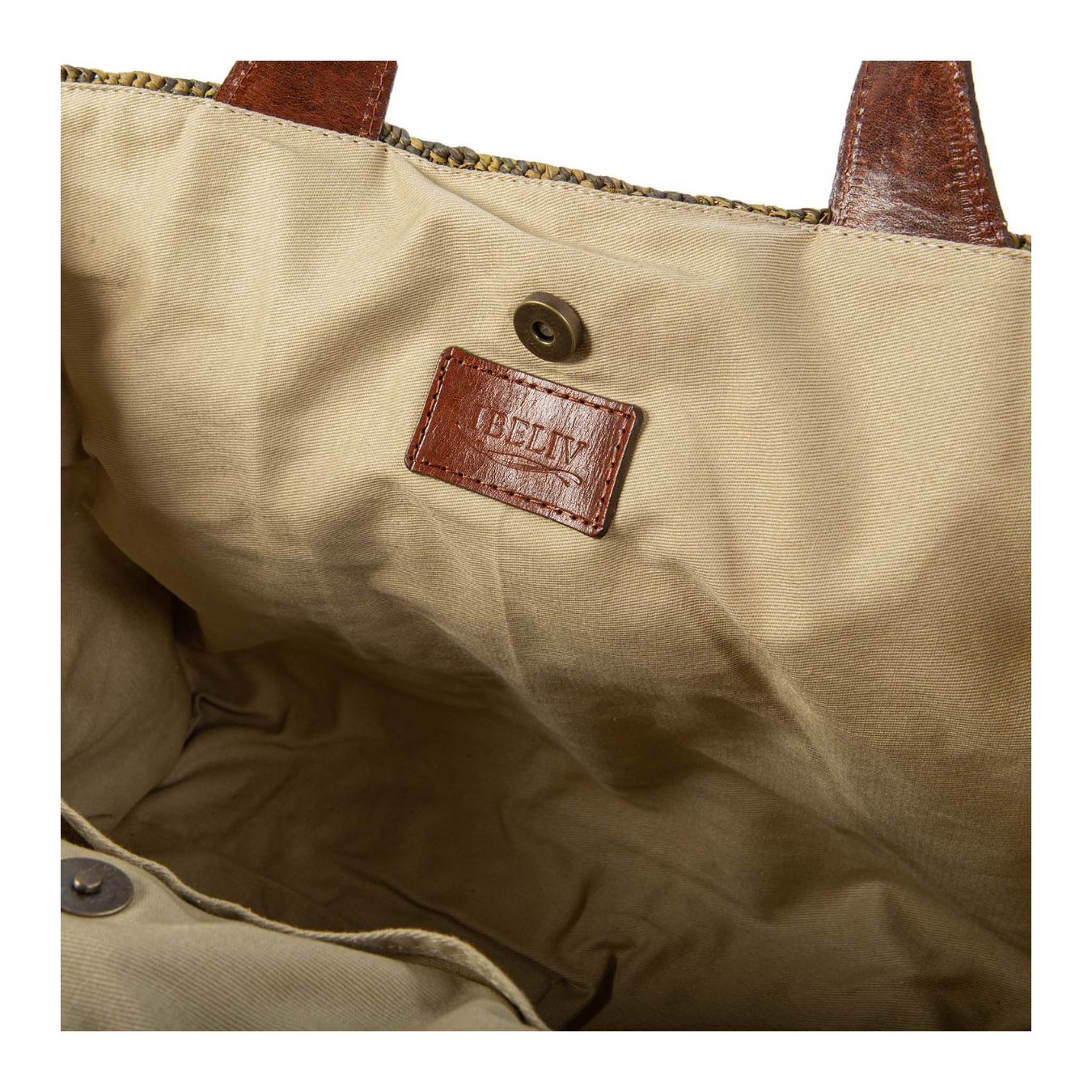 shopper frange laterali verde interno