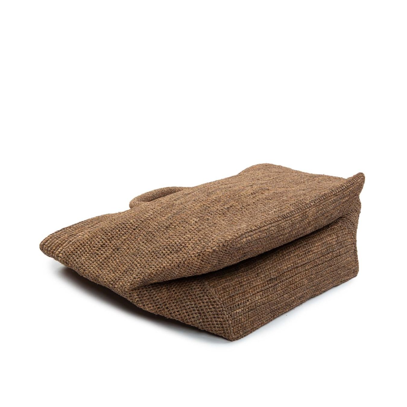 shopper VANILLA in raffia dark tea sotto