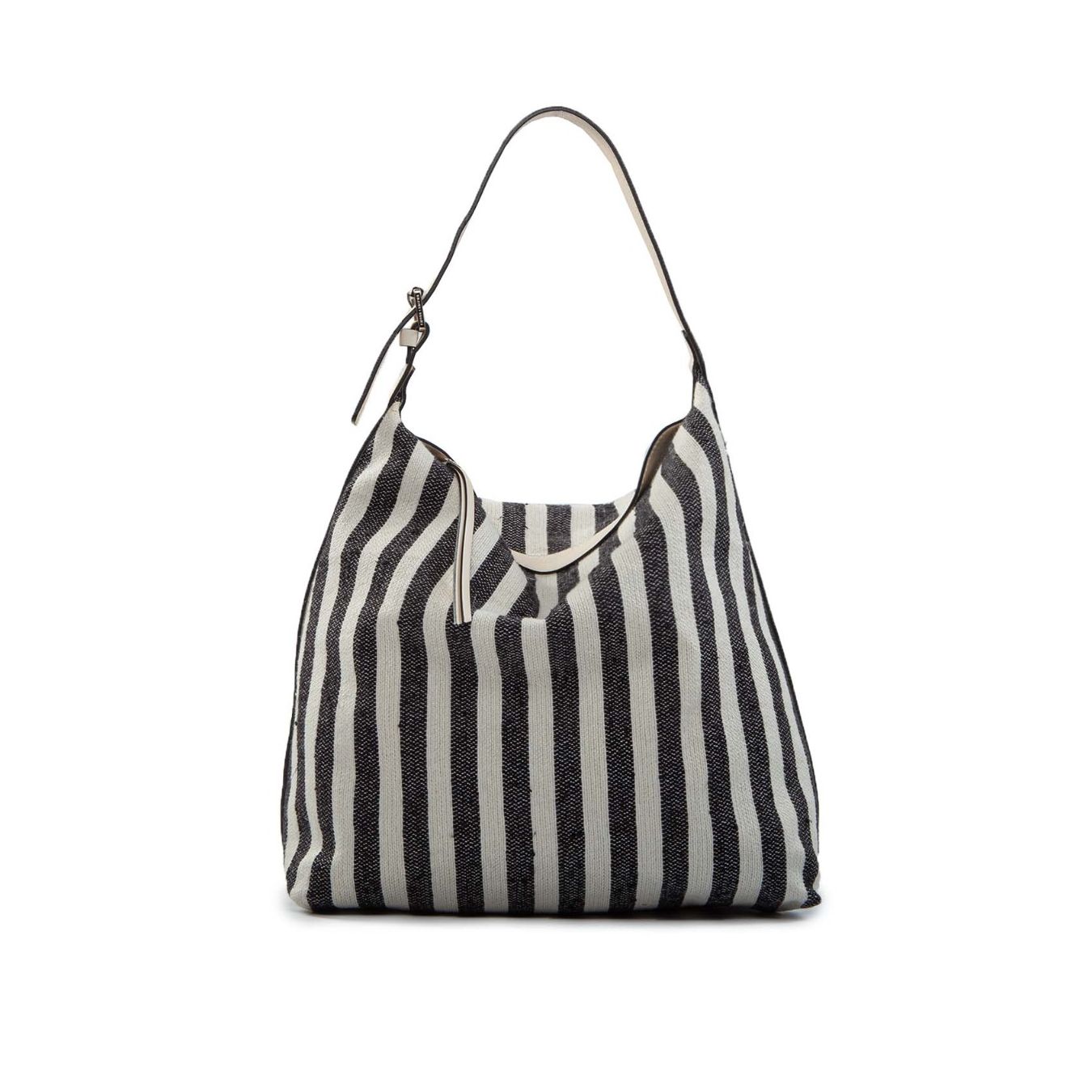 monospalla in tessuto a righe 