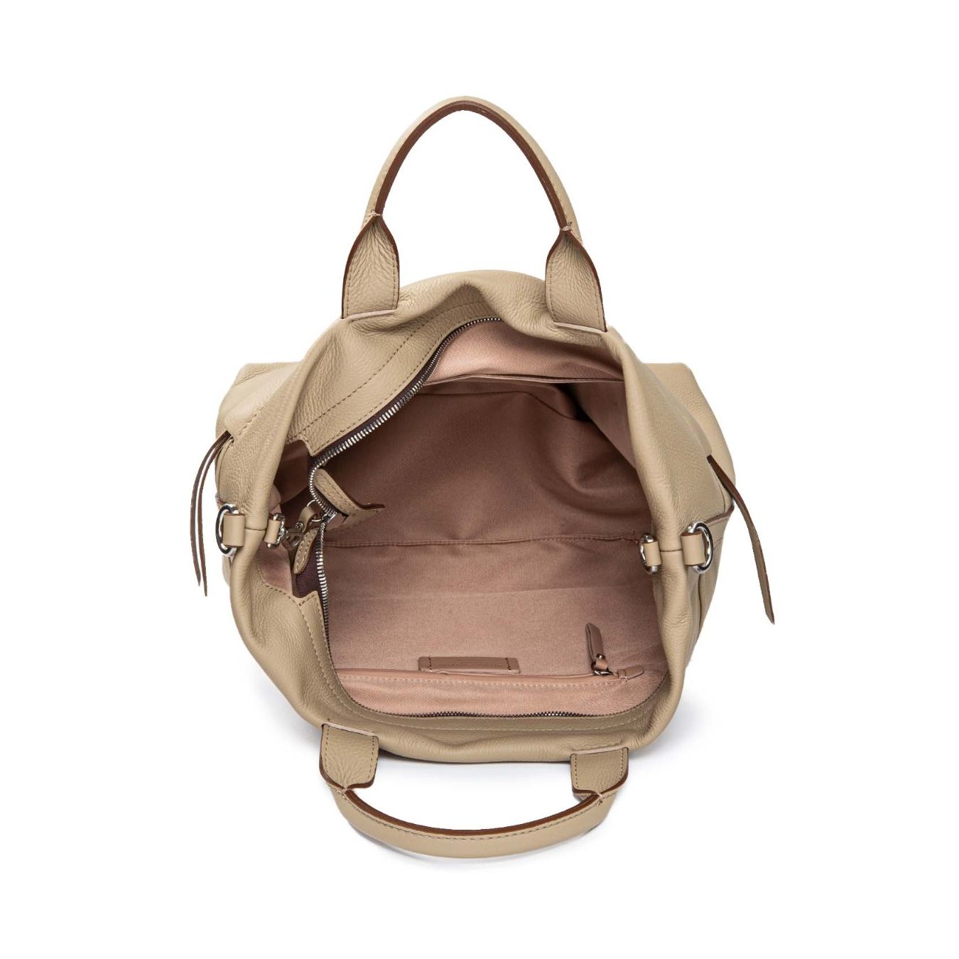 interno borsa Duna in pelle beige