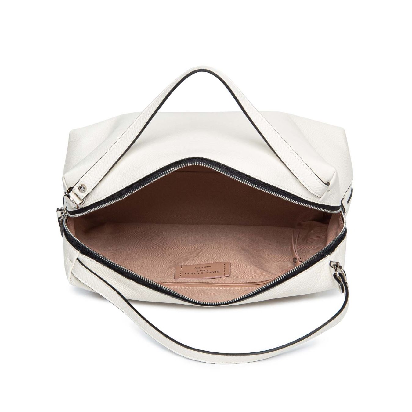 interni borsa in pelle bianca alifa
