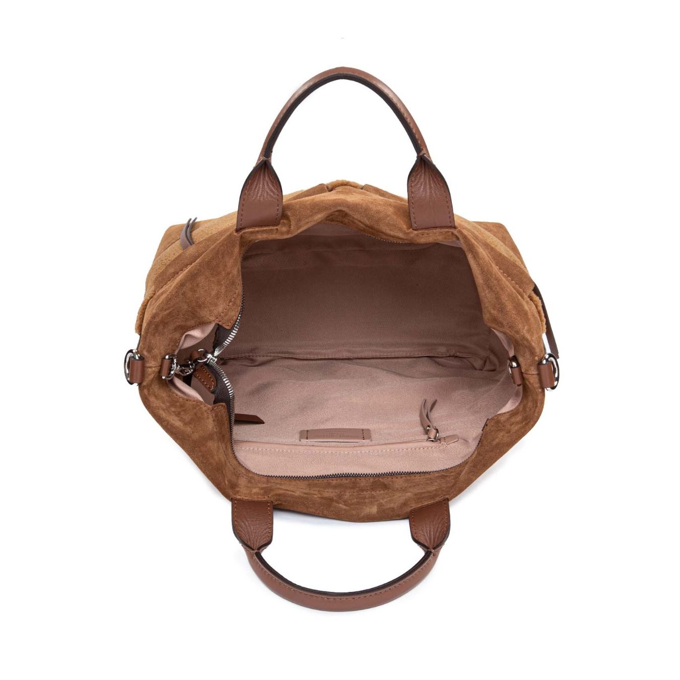 interni borsa shopper duna in teddy cognac