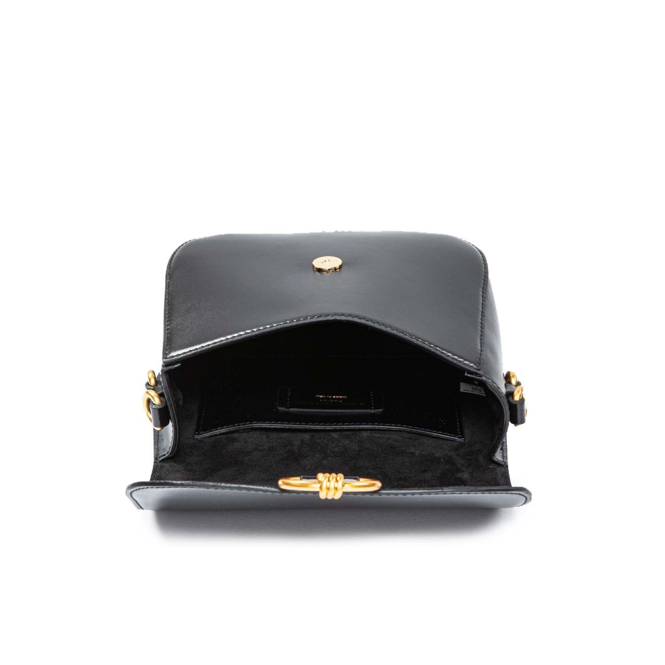 interno pochette in pelle nera