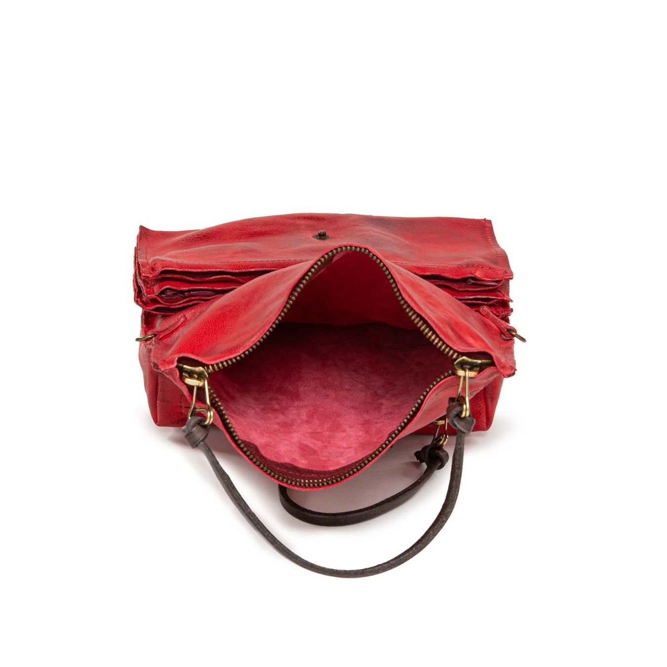 interno clutch in pelle rossa as98