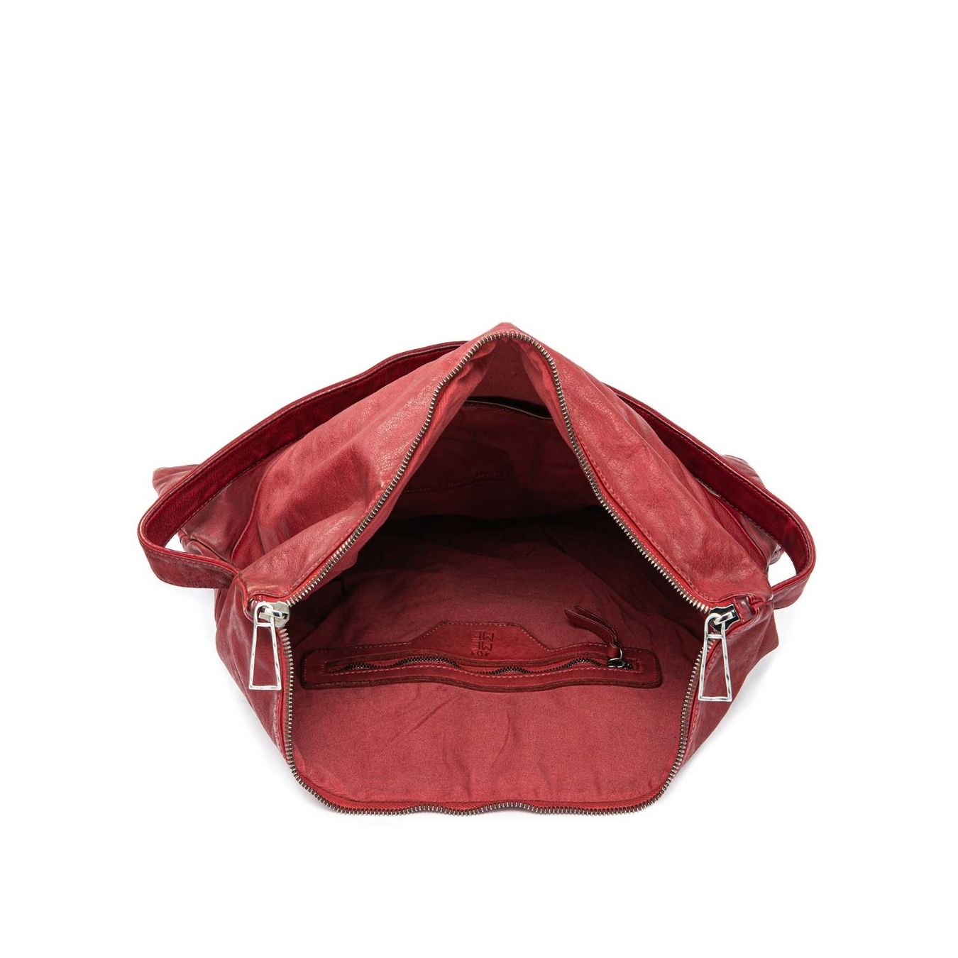 interno shopper in pelle bordeaux