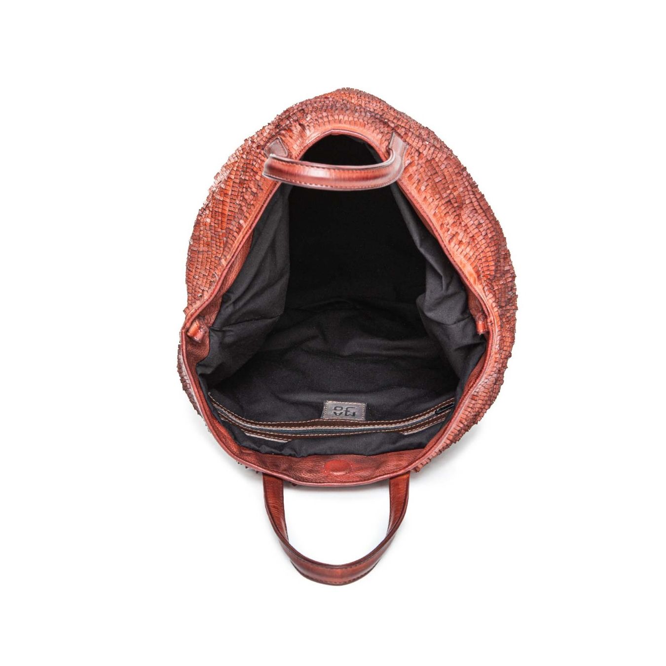 interno borsa in pelle rossa