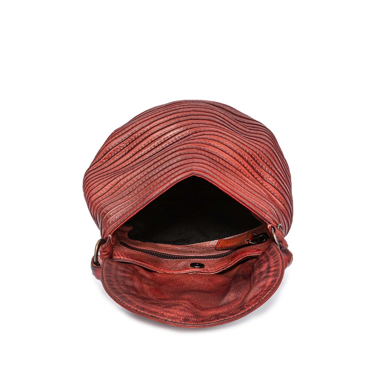 interno in pelle rosso borgogna