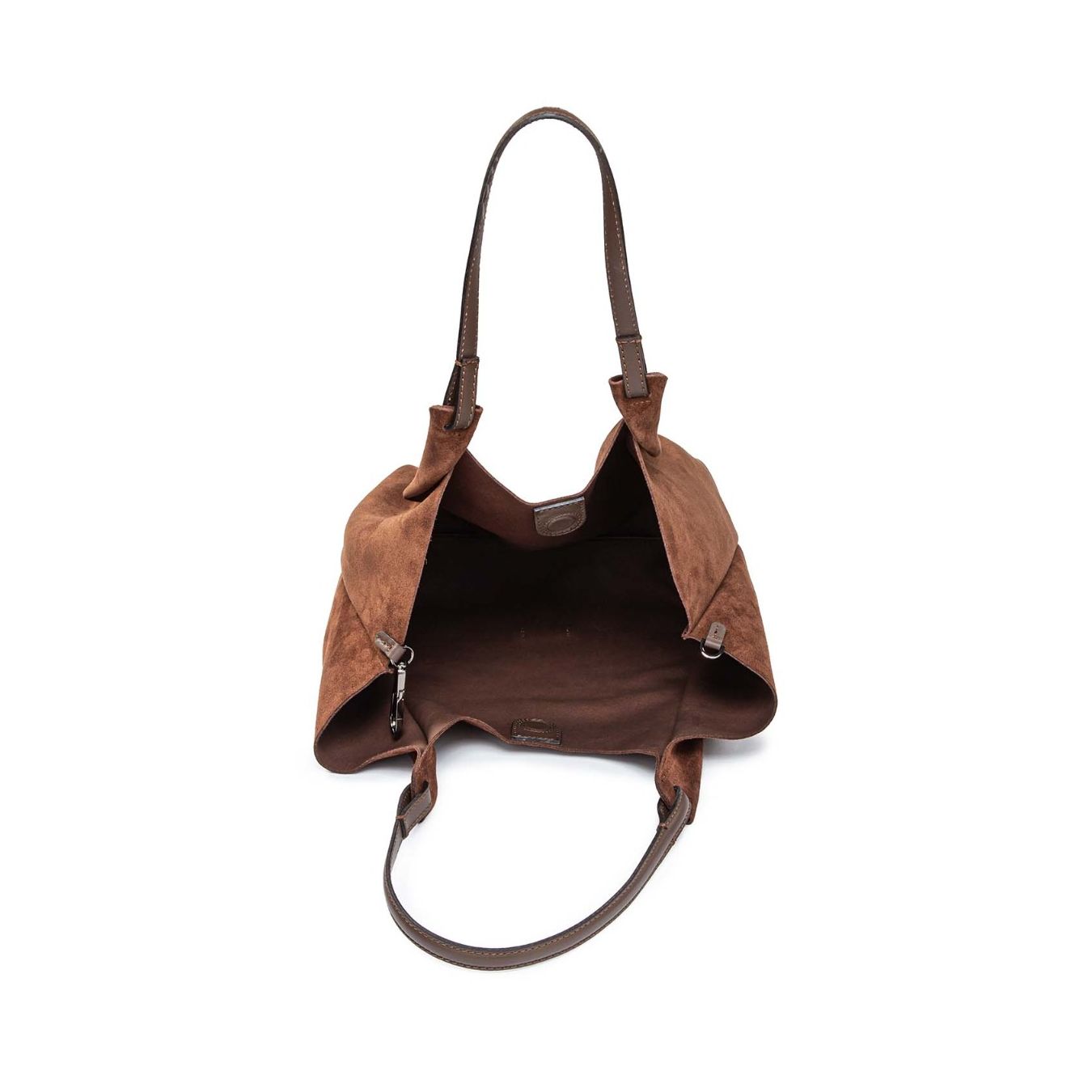interno shopper camoscio marrone