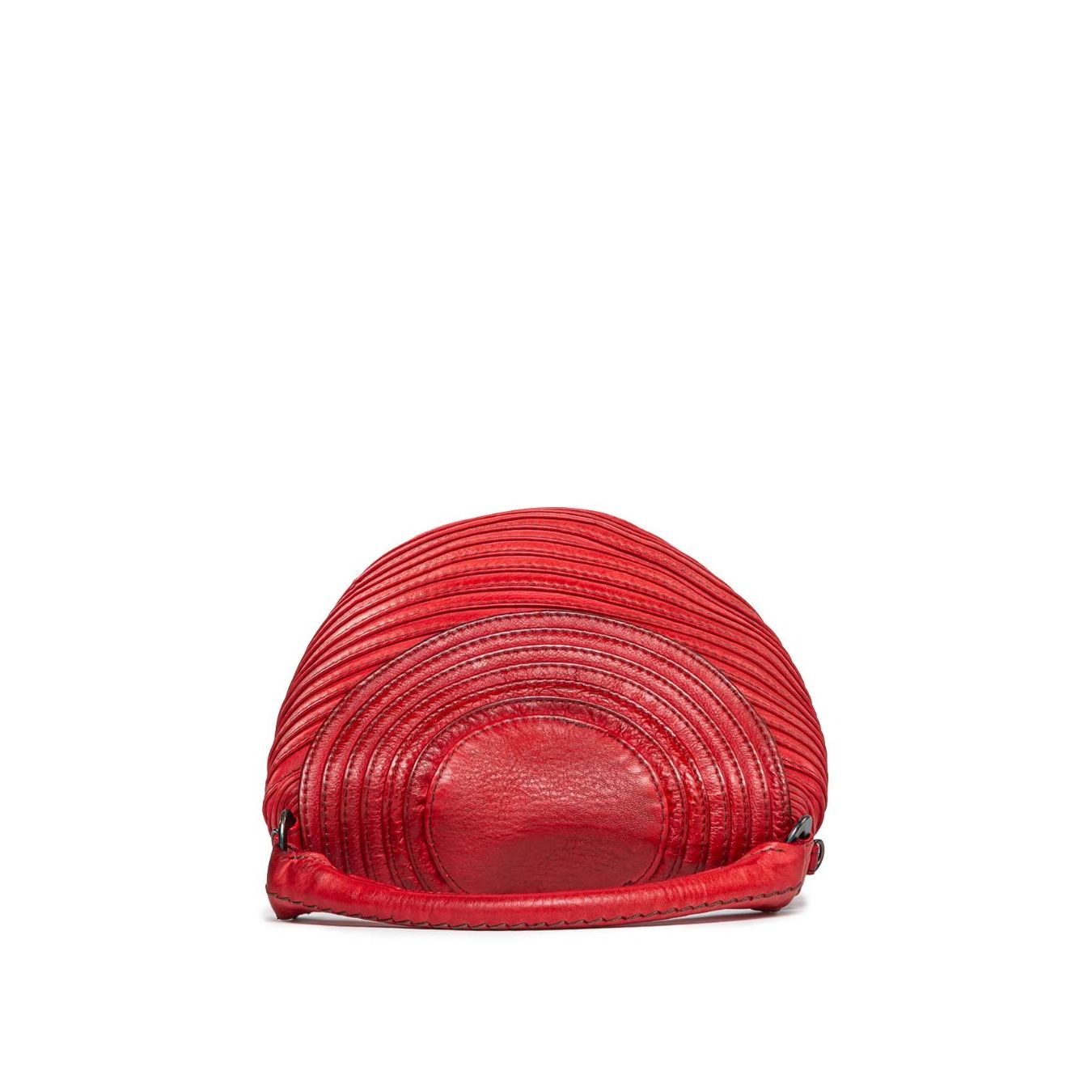 tracolla in pelle rossa