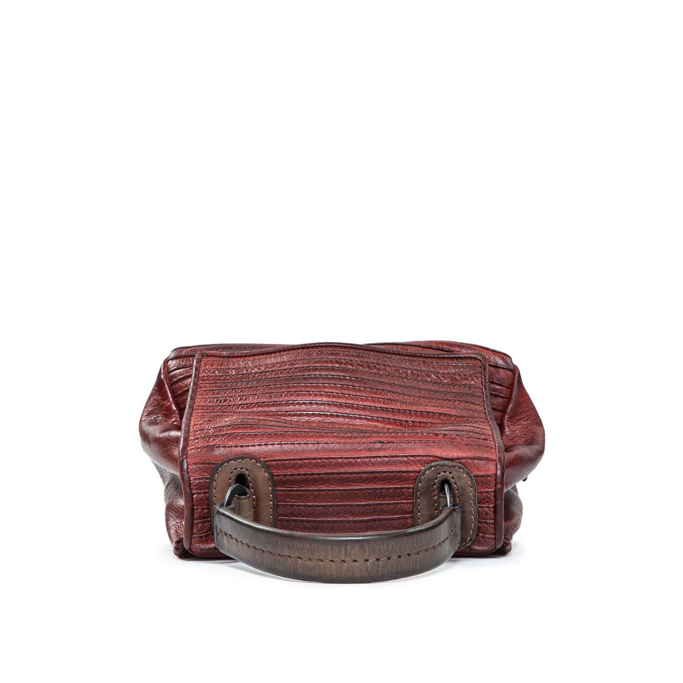 shopping bag pelle rossa