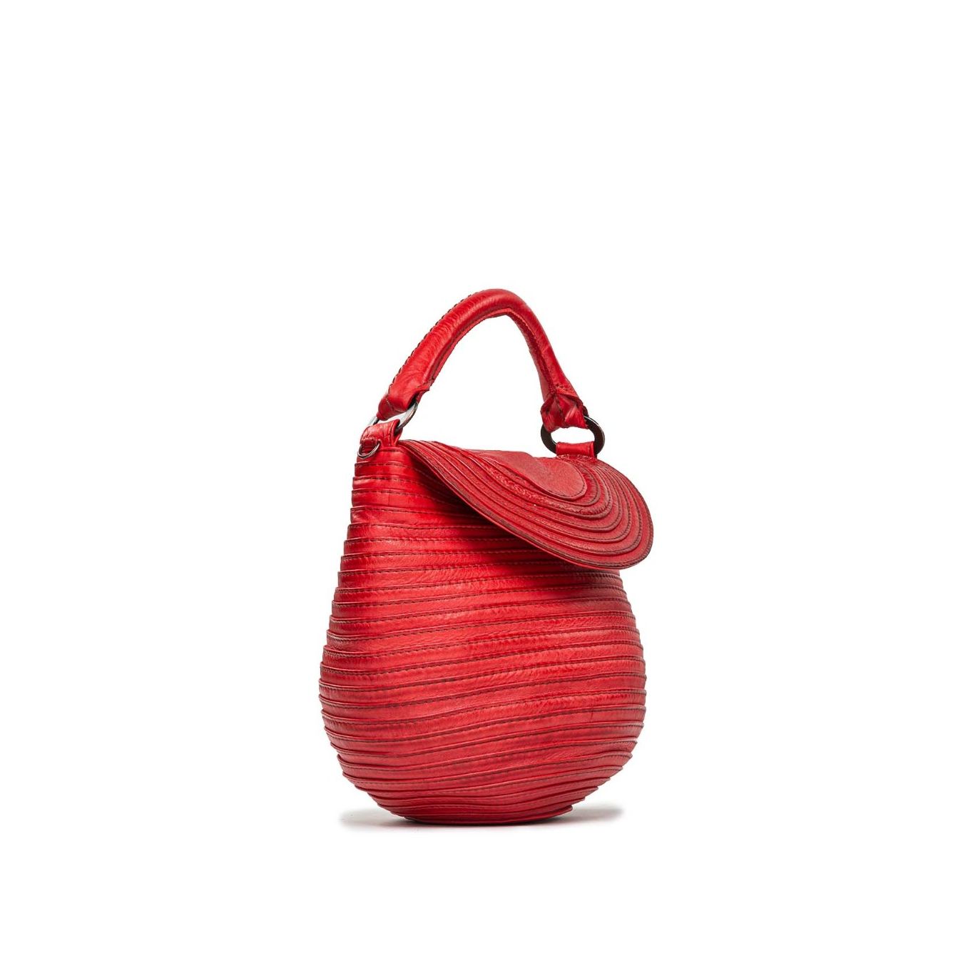 tracolla in pelle rossa