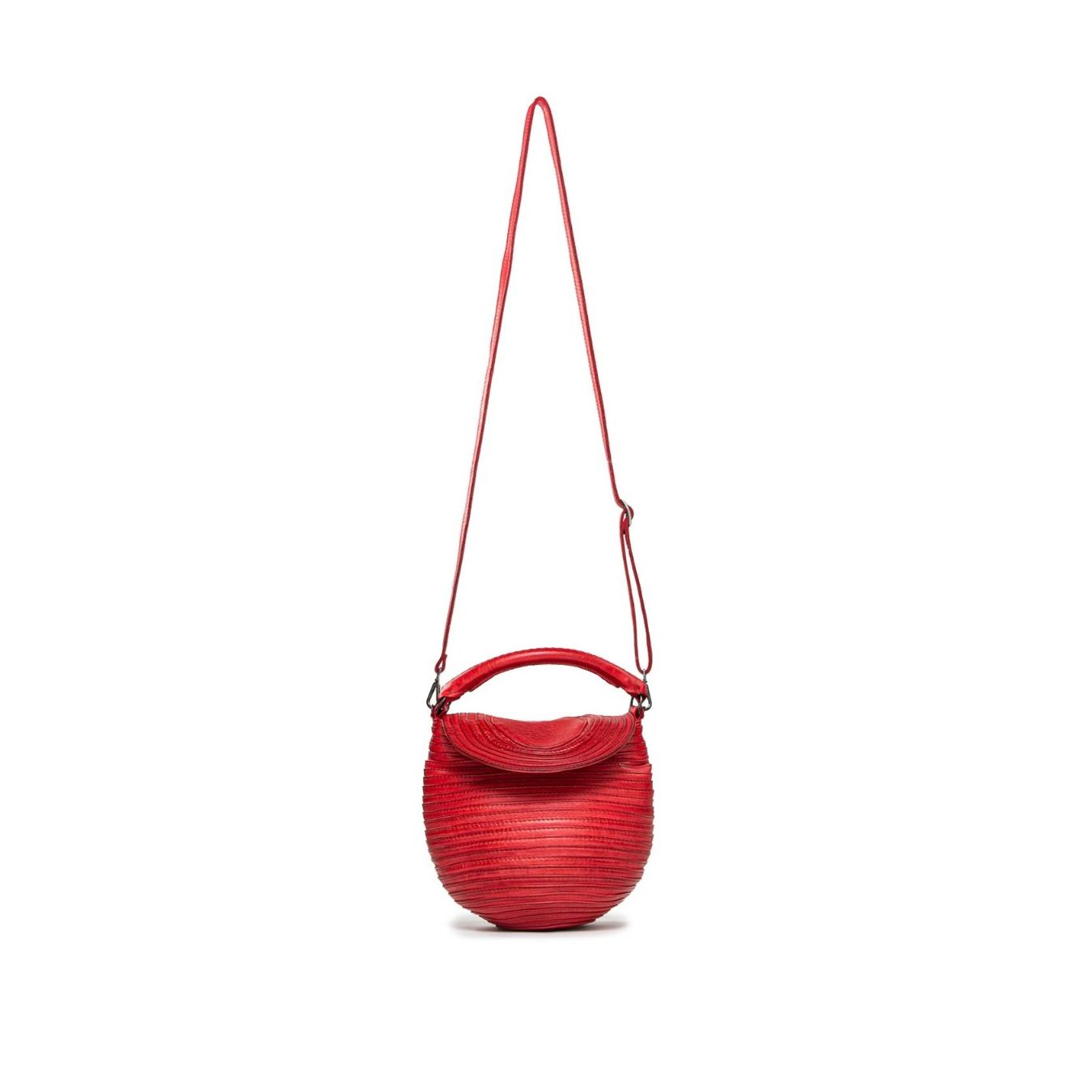 tracolla in pelle rossa