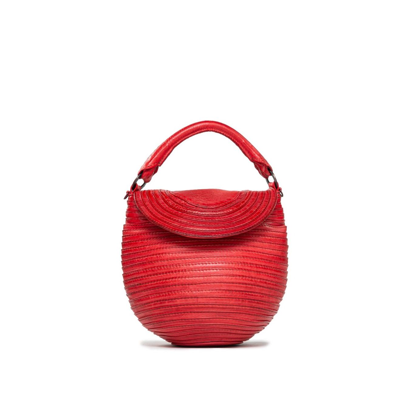 tracolla in pelle rossa