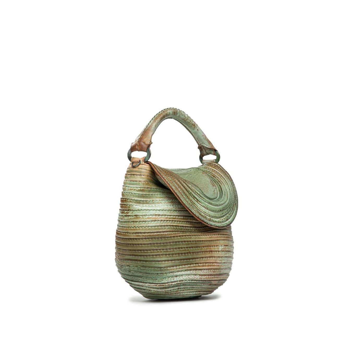 postina in pelle verde