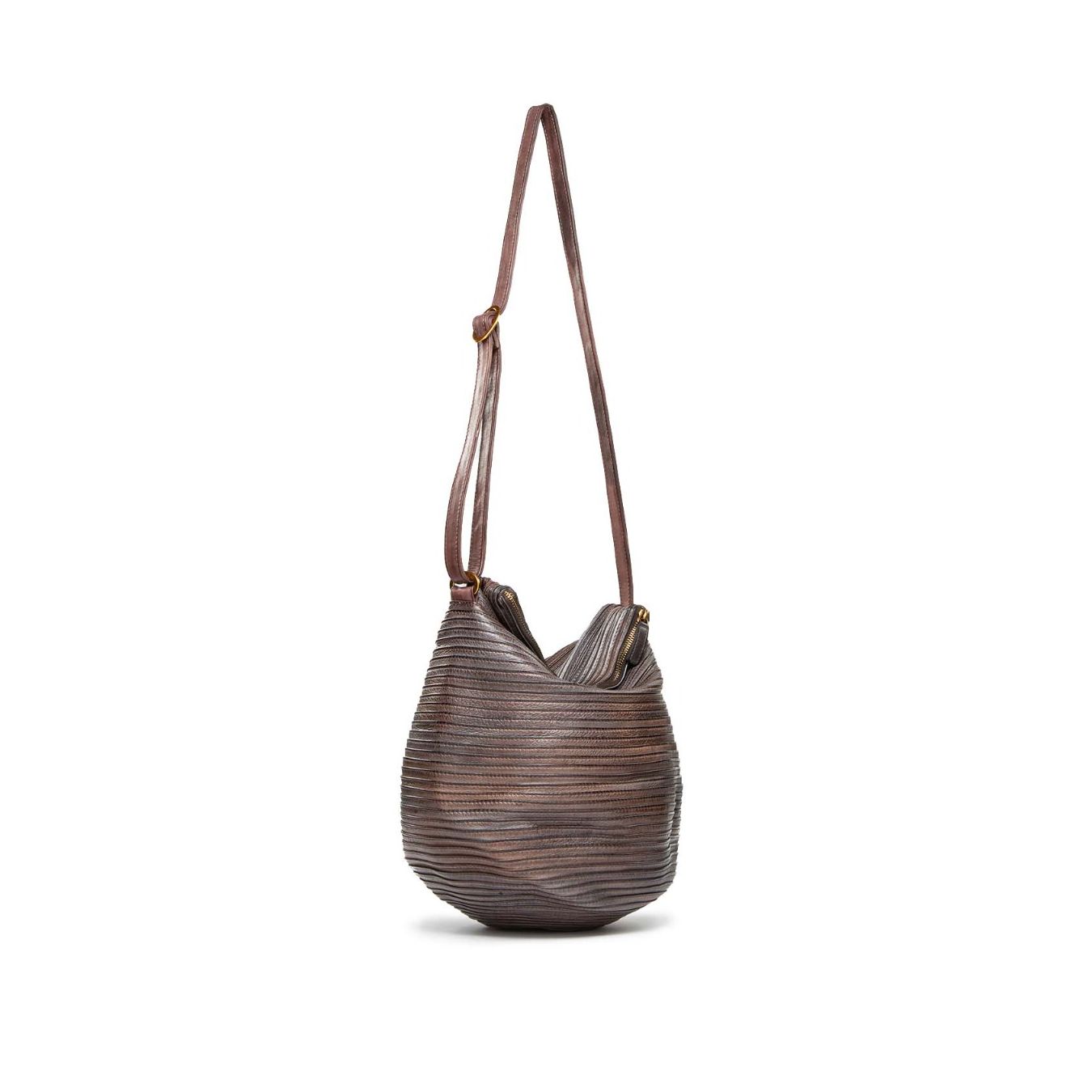 majo secchiello in pelle extracioccolato borsa donna