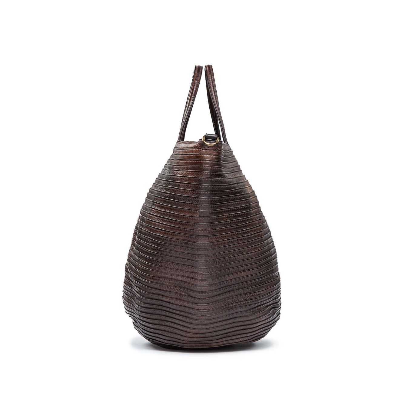majo shopping bag in pelle extracioccolato