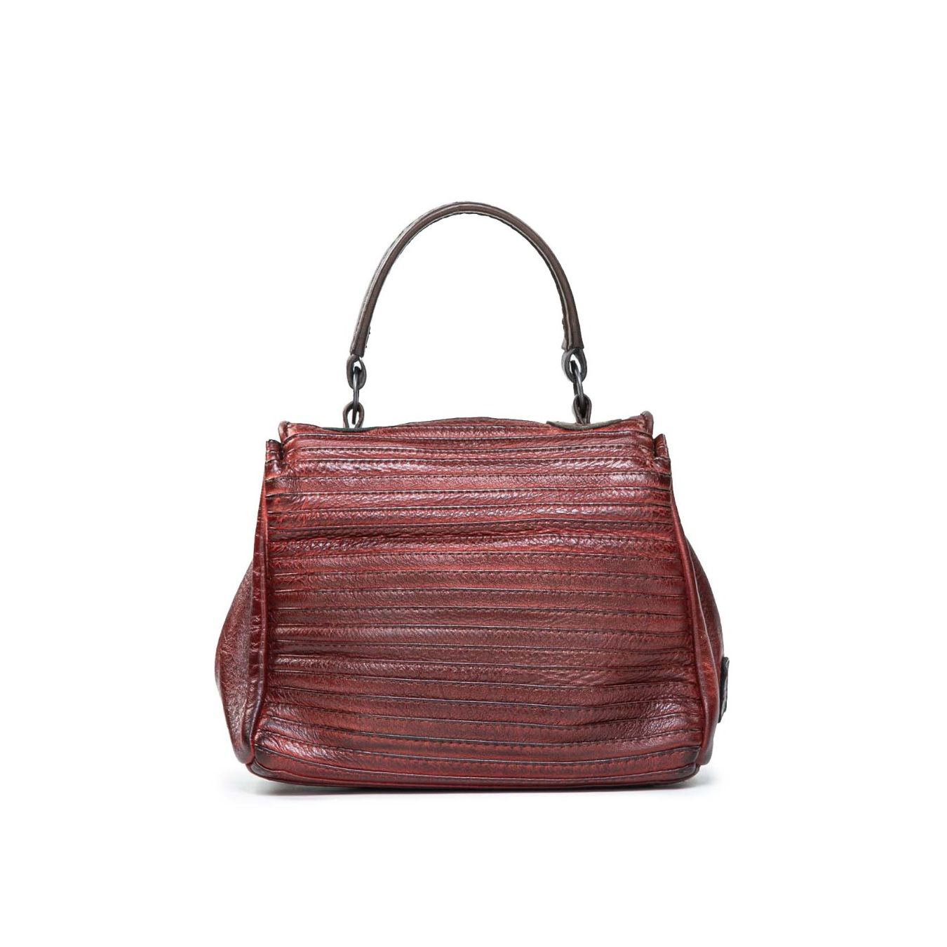 borsa shopper in pelle rossa