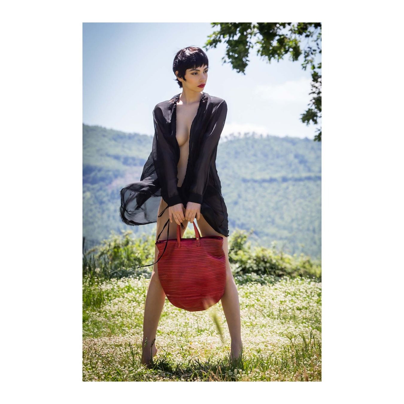 shopper majo pelle rossa