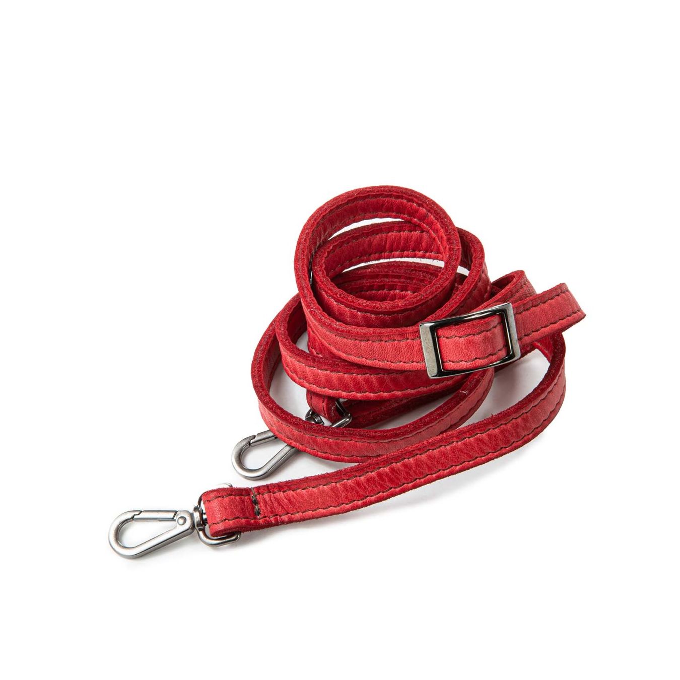 tracolla in pelle rossa
