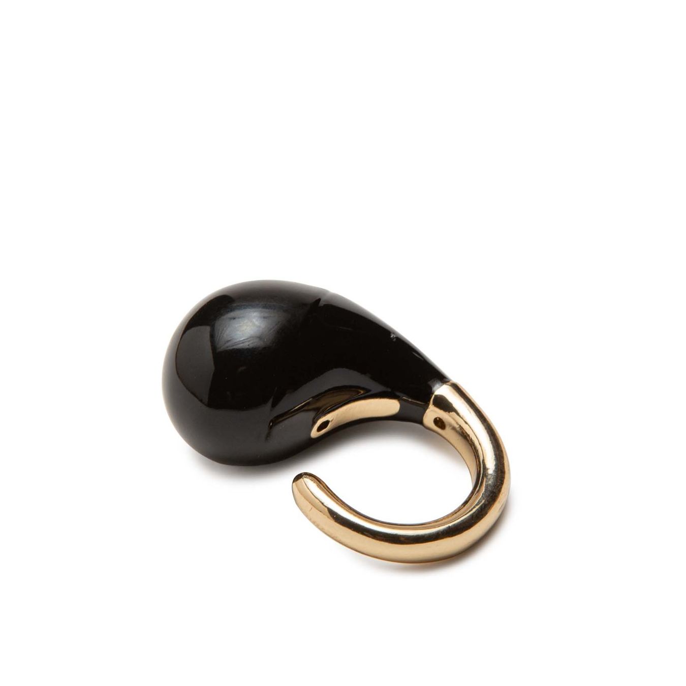 malloni anello in ottone e pietra nera 
