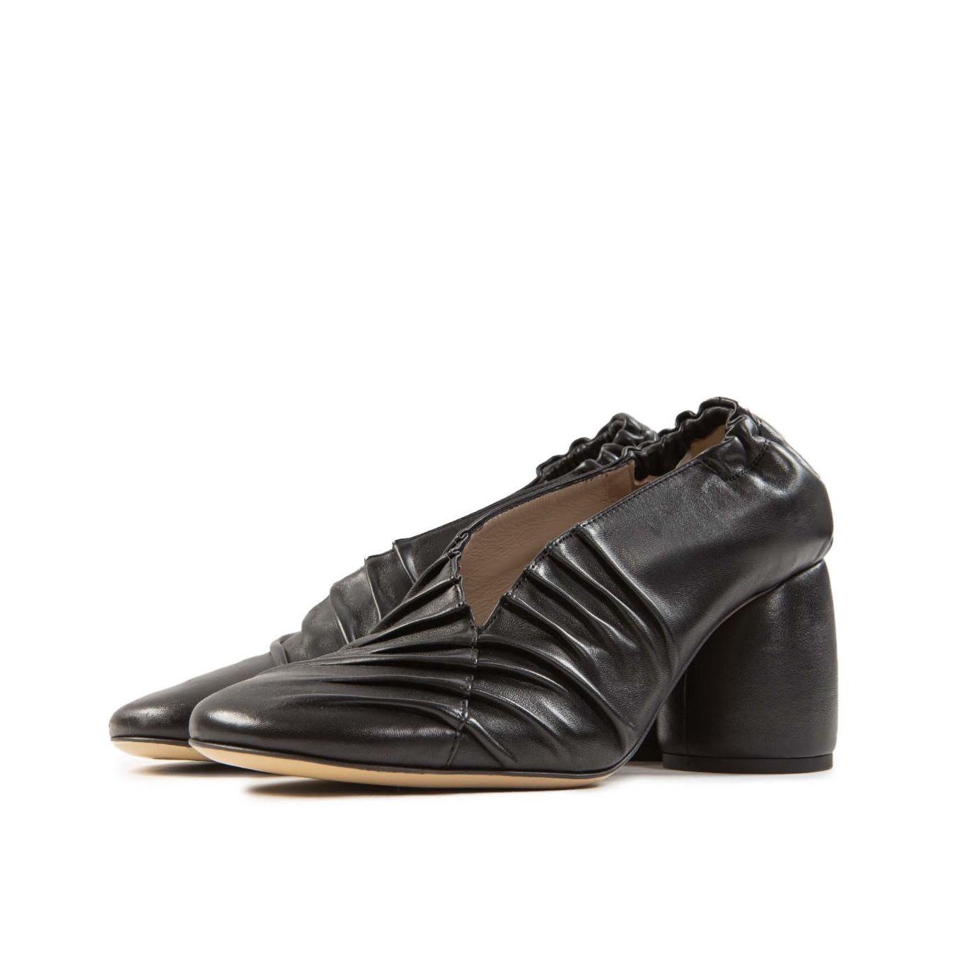 malloni decollete in pelle nera 