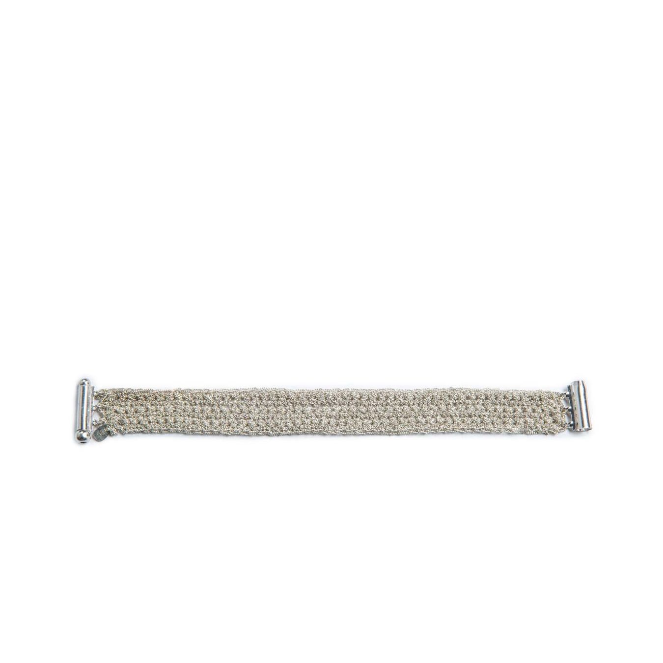 marcela salvador bracciale ESCLAVA in argento 925 bianco chiusura gancetto aperto