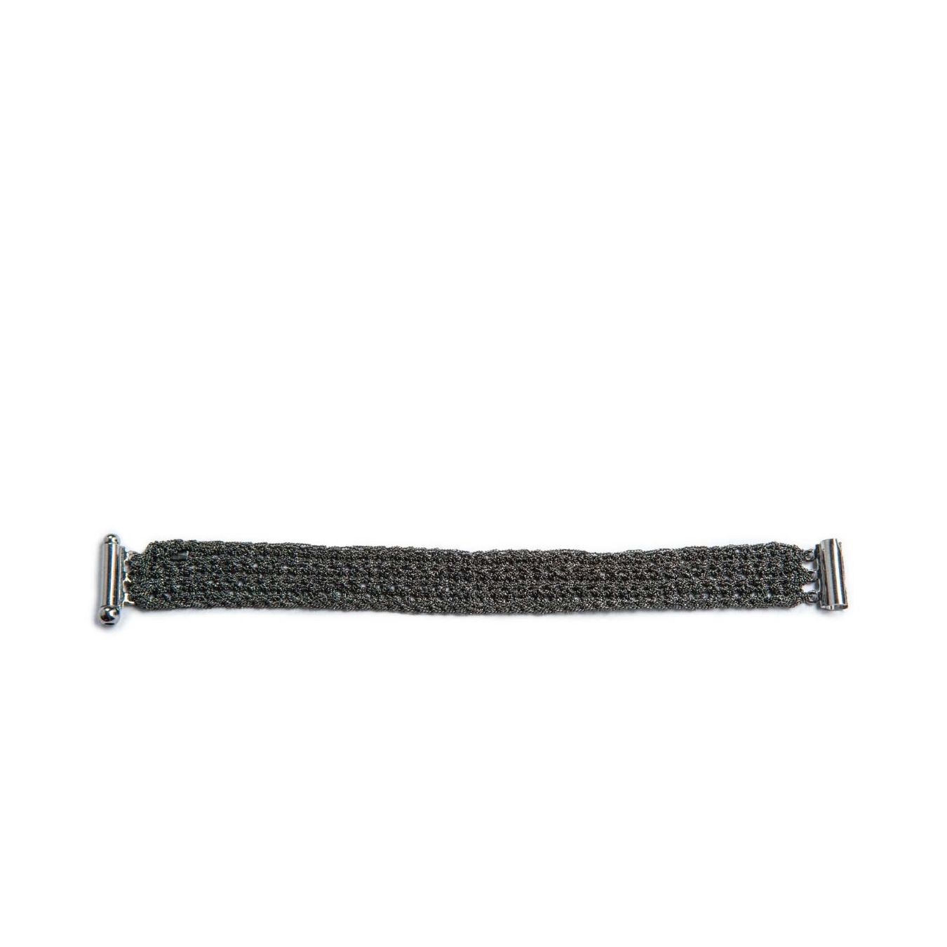 marcela salvador bracciale ESCLAVA in argento 925 nero aperto