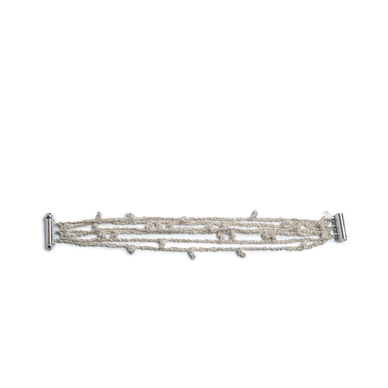 MARCELA SALVADOR BRACCIALE FILO SPINATO IN ARGENTO 925 BIANCO aperto