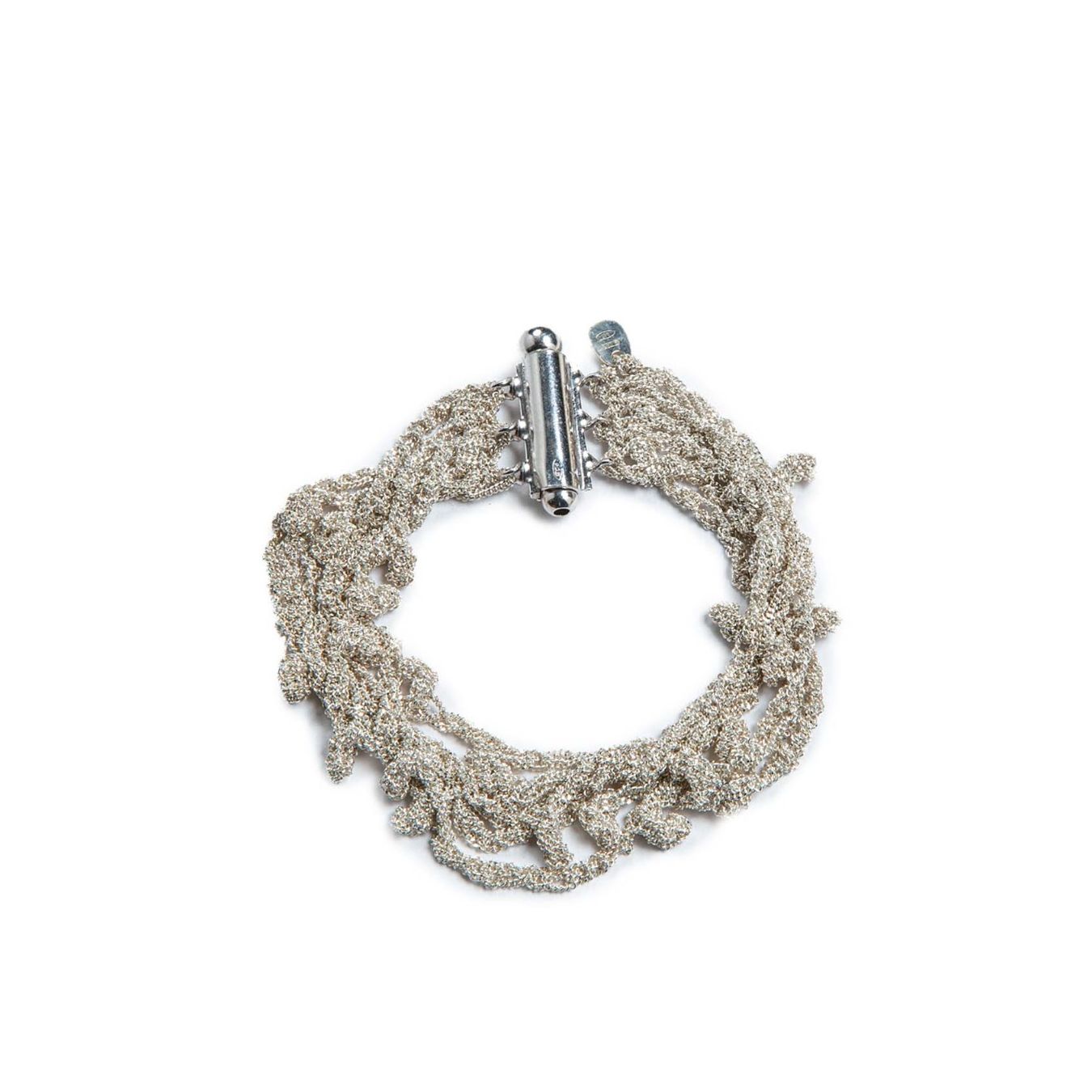 MARCELA SALVADOR BRACCIALE FILO SPINATO IN ARGENTO 925 BIANCO