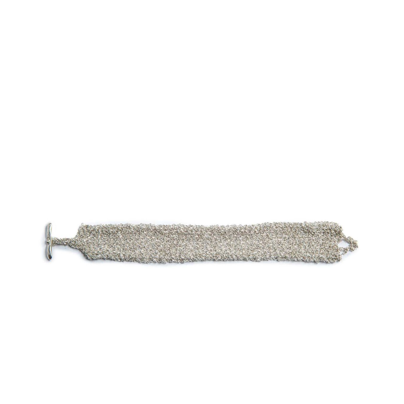 bracciale TRICOT in argento 925 bianco  aperto