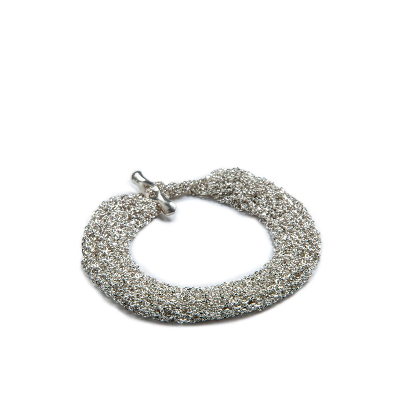 bracciale TRICOT in argento 925 bianco  marcela salvador