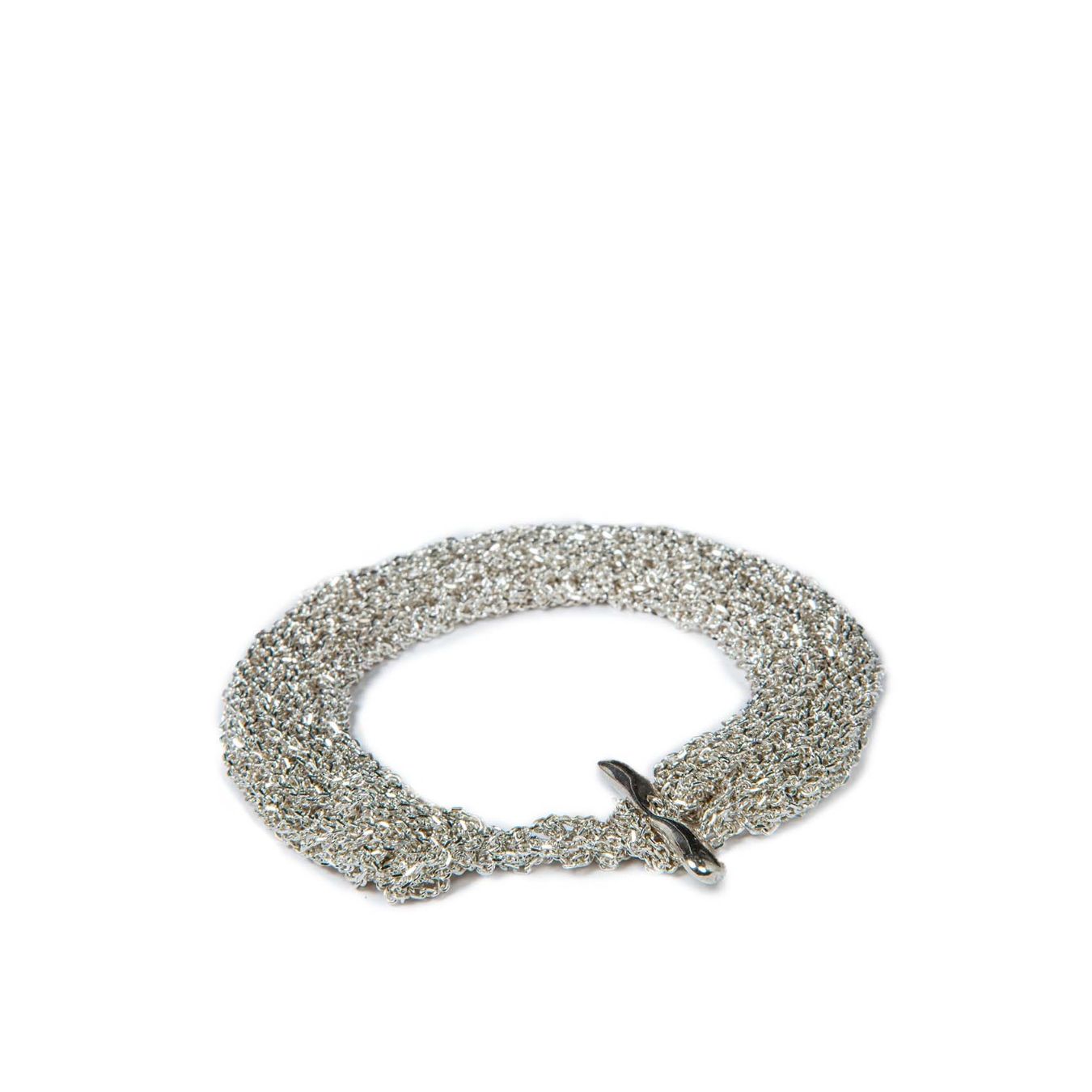 bracciale TRICOT in argento 925 bianco  chiusura gancio