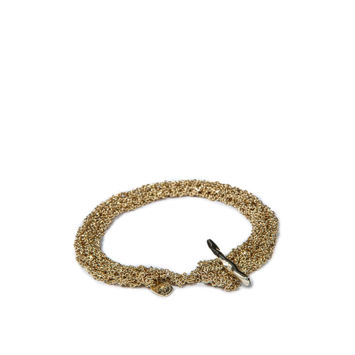 marcela salvador bracciale TRICOT in argento 925 oro metallo intrecciato