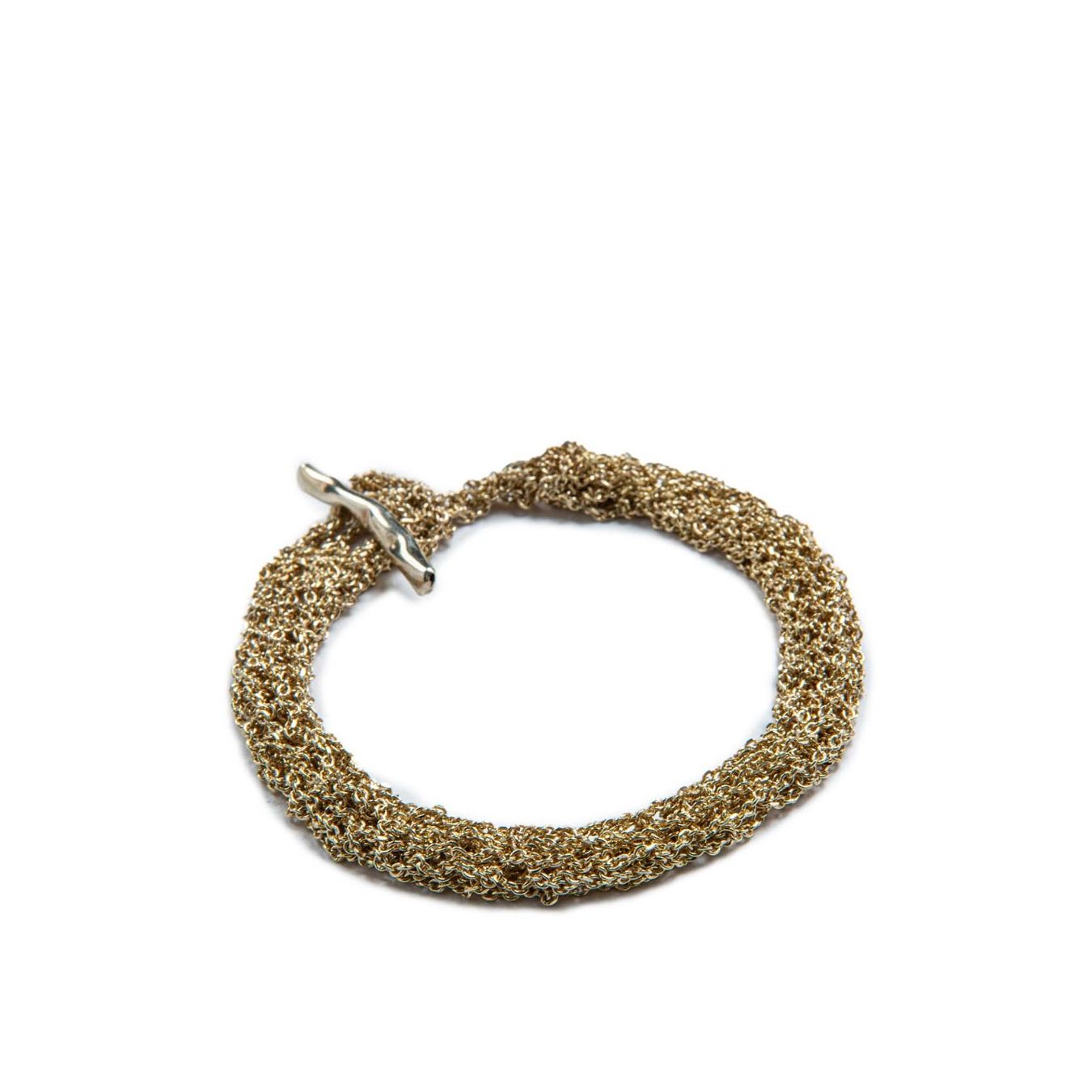 marcela salvador bracciale TRICOT in argento 925 oro  gancetto in metallo