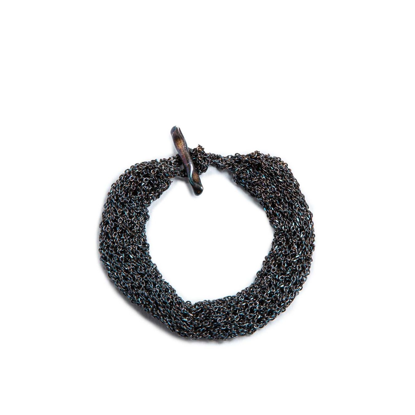 mjarcela salvador BRACCIALE TRICOT IN ARGENTO 925 OSSIDATO