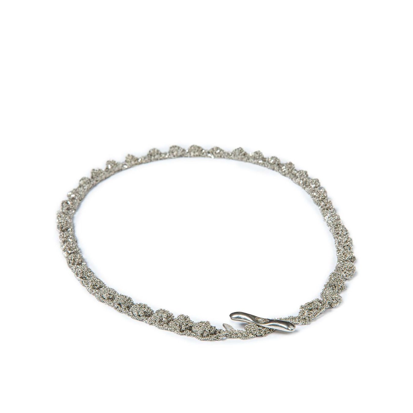 MARCELA SALVADOR COLLANA GRANITA IN ARGENTO 925 BIANCO chiusura gancetto metallo