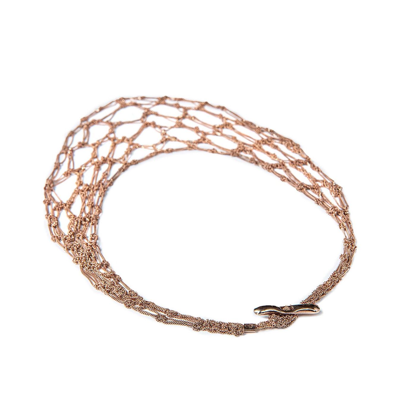 collana NAKA in argento rosa  chiusura