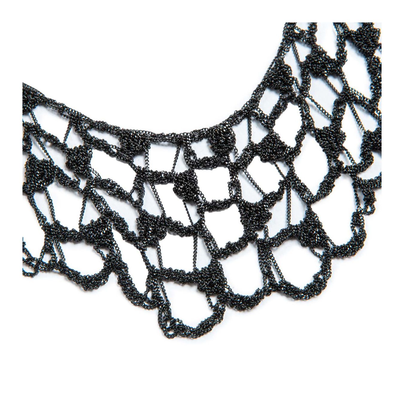 collana YAMILE in argento 925 nero  dettaglio fantasia