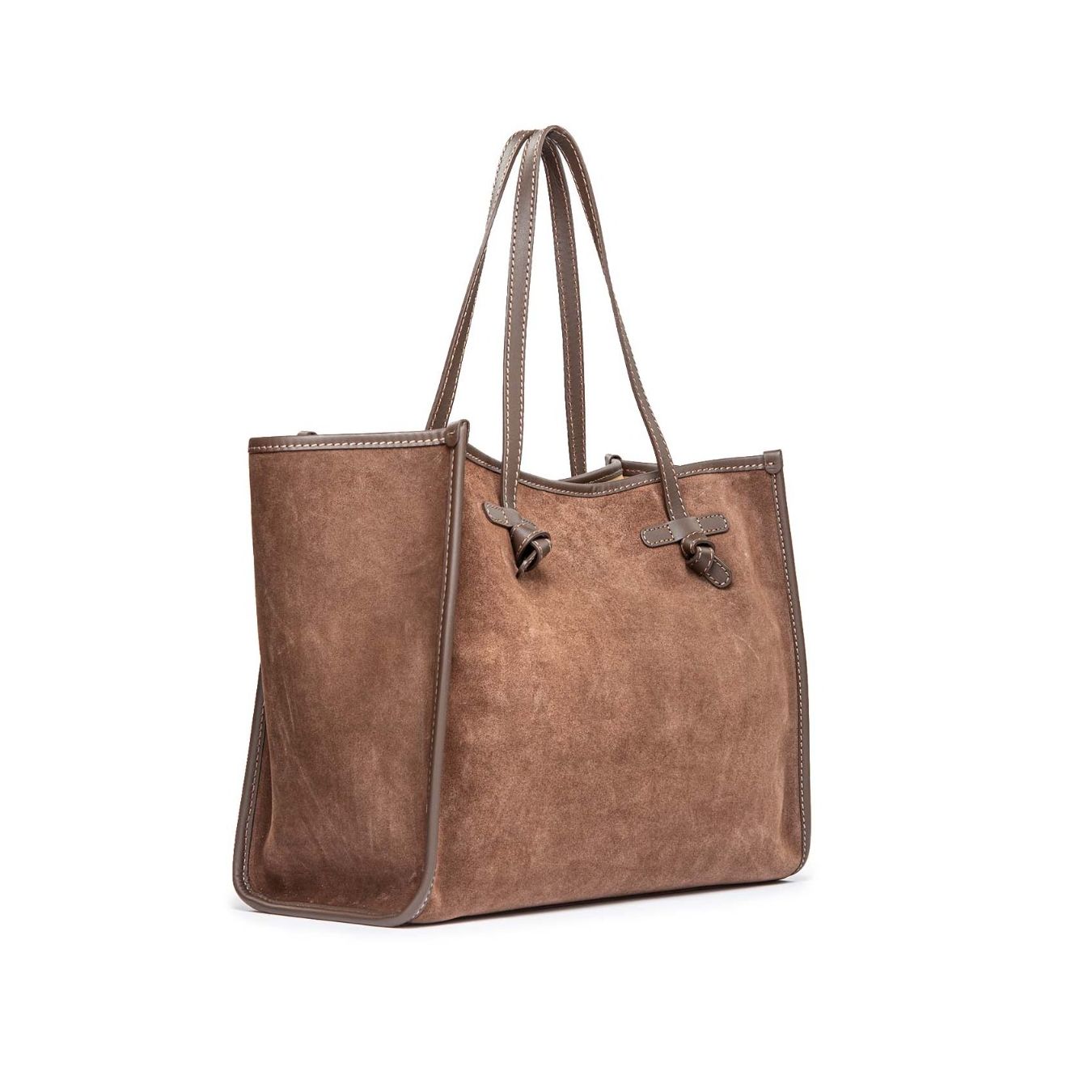 marcella shopping bag camoscio cioccolato