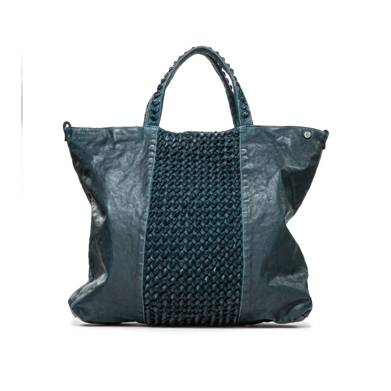 maxi shopper BRIGIDA in pelle blu