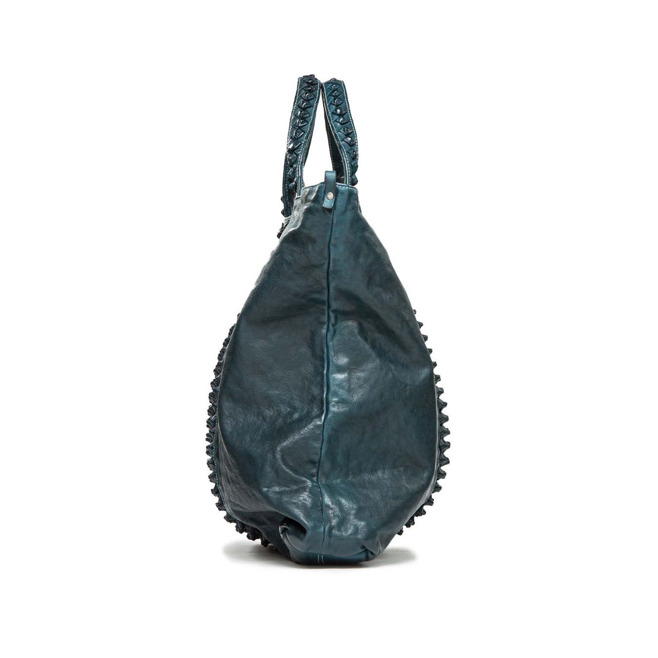 maxi shopper BRIGIDA in pelle blu