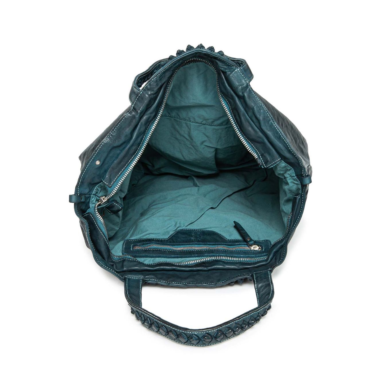 maxi shopper BRIGIDA in pelle blu