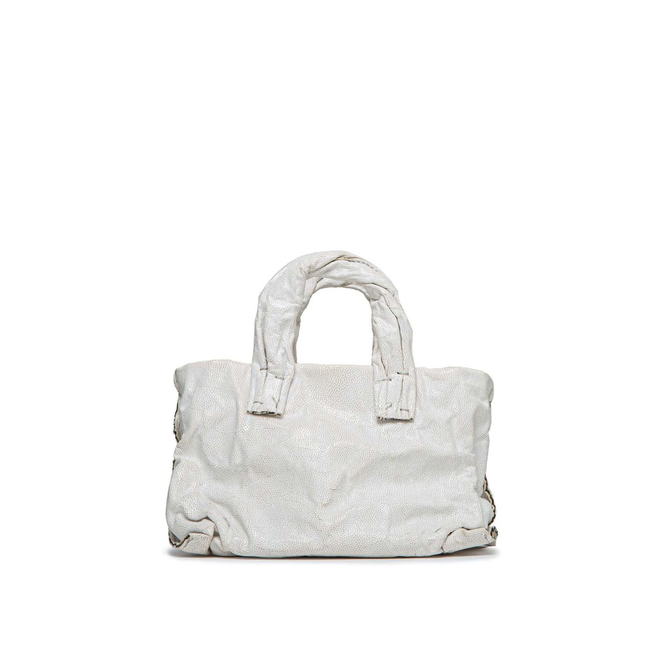 mini shopper ANIMA in pelle bianca 