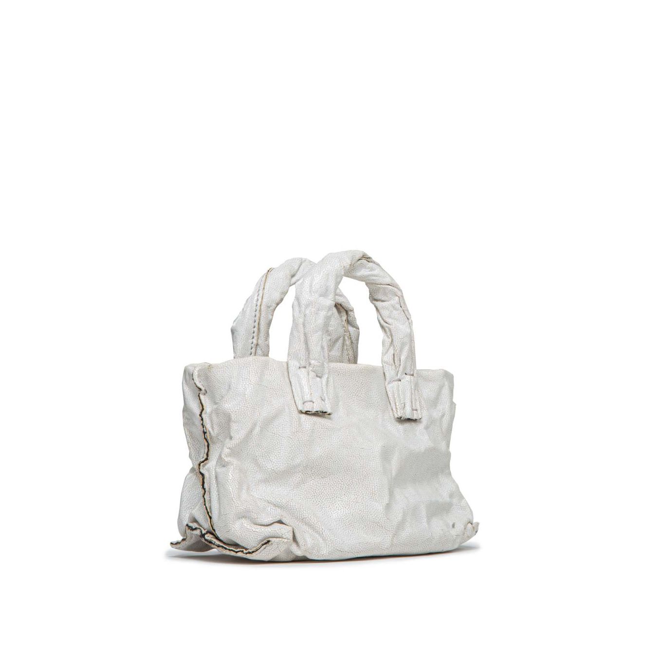 mini shopper ANIMA in pelle bianca 