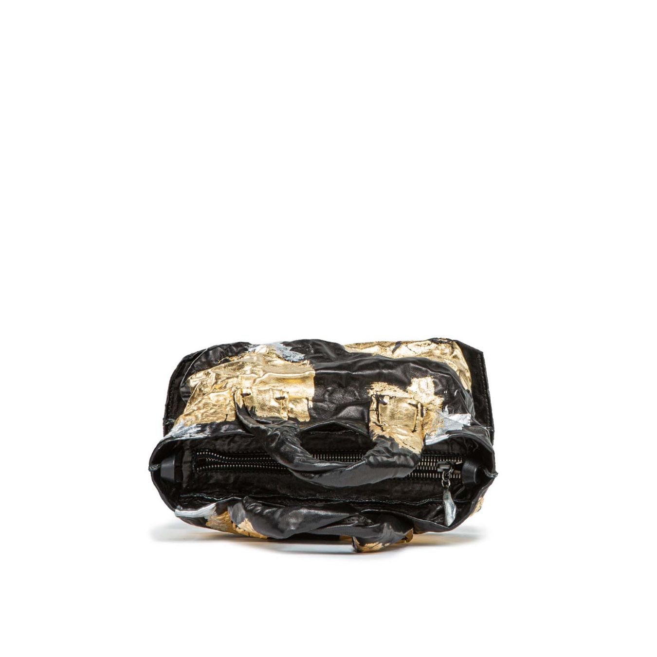 mini shopper ANIMA oro e nera zip