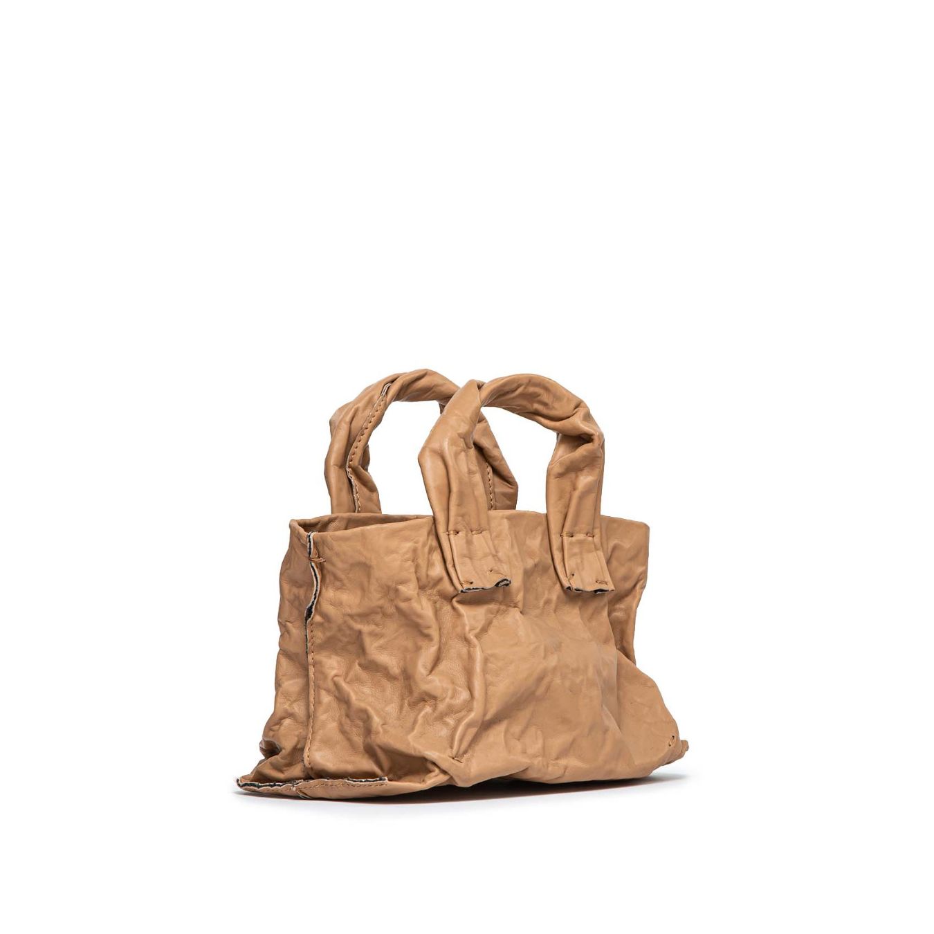 mini shopper ANIMA in pelle cammello
