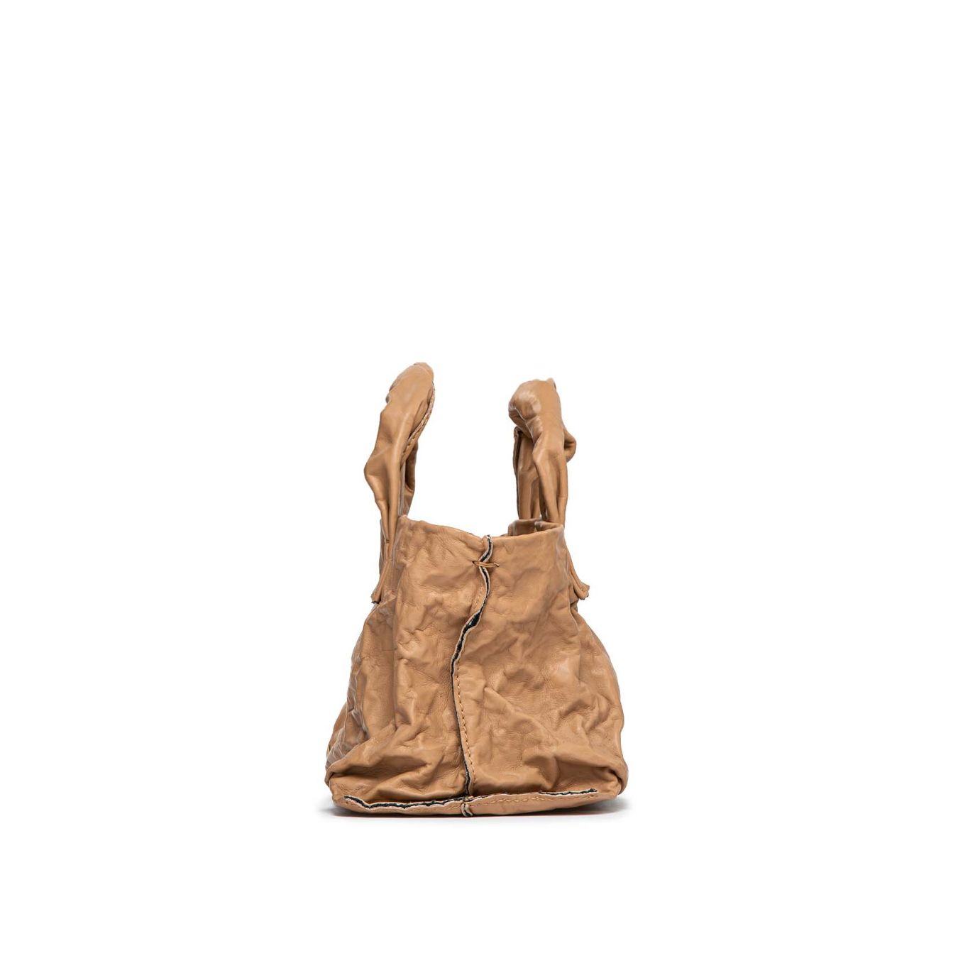 mini shopper ANIMA in pelle cammello