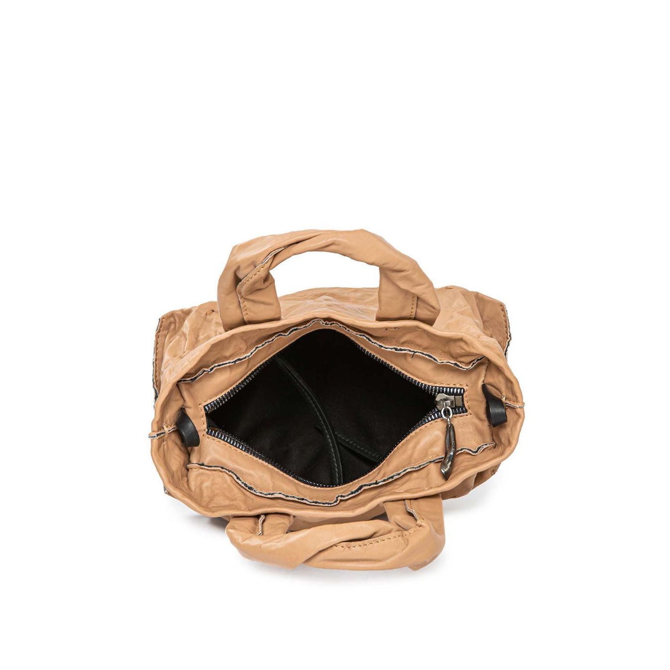 mini shopper ANIMA in pelle cammello
