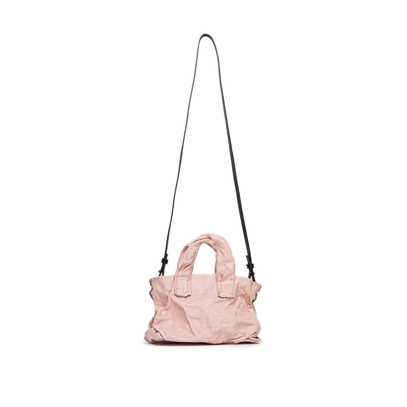 mini shopper ANIMA in pelle rosa con tracolla