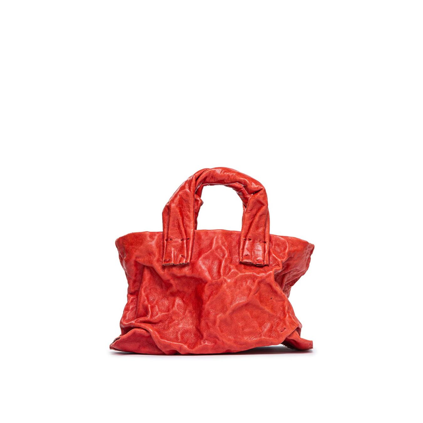 mini shopper ANIMA in pelle rossa 